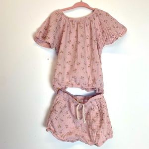 Zara kids gauze shorts set